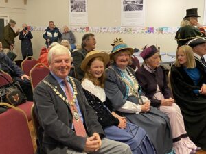 Devon County Council Chairman Cllr Jeff Trail, West Devon Borough Mayor Cllr Caroline Mott and "Mini" Mott Lucy - Photo by Kevin Ball