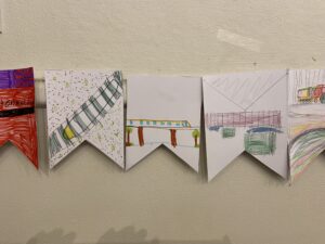 Bunting From Dartmoor Multi Academy Trust Pupils - Photo Kevin Ball