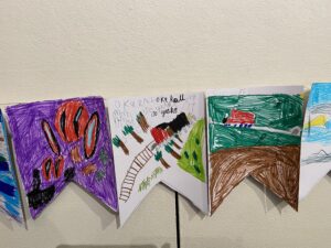 Bunting From Dartmoor Multi Academy Trust Pupils - Photo Kevin Ball