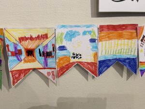 Bunting From Dartmoor Multi Academy Trust Pupils - Photo Kevin Ball