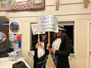 Votes for Women "Invade" the Charter Hall - Photo by Kevin Ball