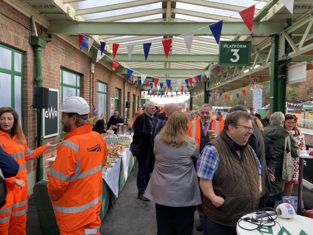 Guests Being Greeted on the Platform