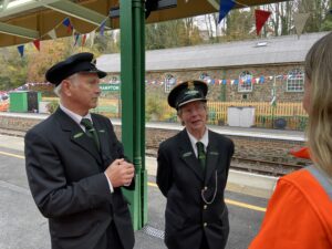 Tom and Sue Baxter of Dartmoor Railway Association Being Interviewed