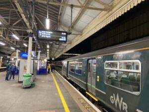 First Train to Okehampton Waits to Depart Exeter