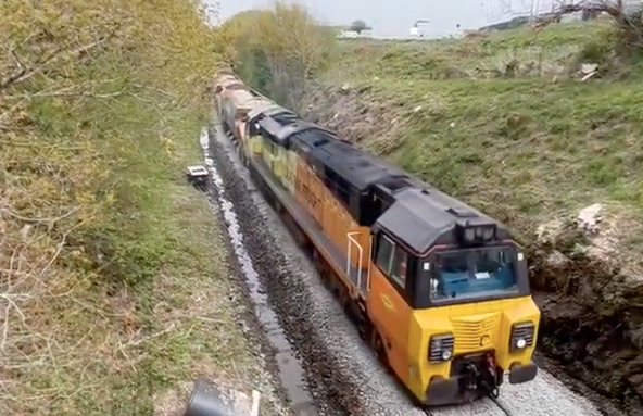 Mineral Conveyor Train Near Proposed Parkway Station Site